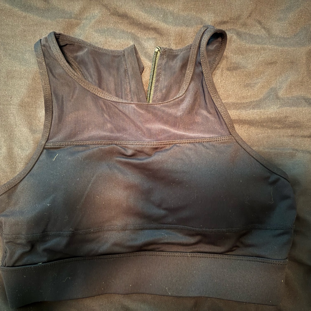 Zyia Mesh Racerback Sport Bra Black